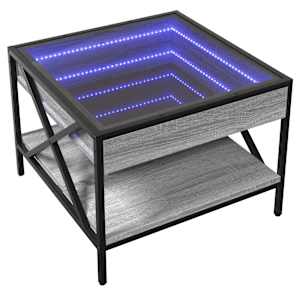 Konferenční stolek s Infinity LED šedý sonoma 50 x 50 x 38 cm - obrázek 3