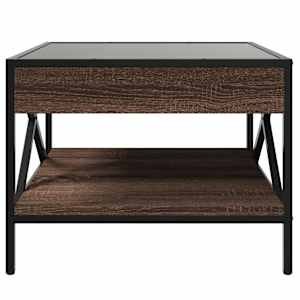 Konferenční stolek s Infinity LED hnědý dub 50 x 50 x 38 cm - obrázek 6