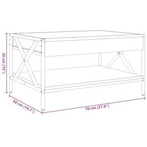 Konferenční stolek s Infinity LED černý 70 x 50 x 38 cm - obrázek 13
