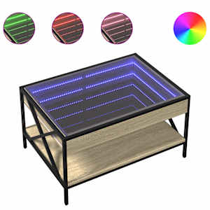 Konferenční stolek s Infinity LED dub sonoma 70 x 50 x 38 cm - obrázek 2