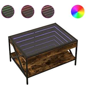 Konferenční stolek s Infinity LED kouřový dub 70 x 50 x 38 cm - obrázek 2