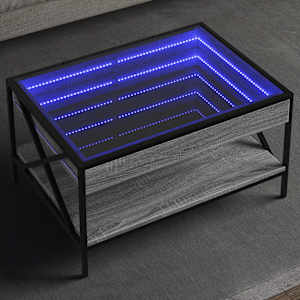 Konferenční stolek s Infinity LED šedý sonoma 70 x 50 x 38 cm - obrázek 1