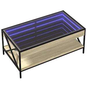 Konferenční stolek s Infinity LED dub sonoma 90 x 50 x 38 cm - obrázek 3