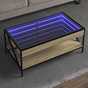 Konferenční stolek s Infinity LED dub sonoma 90 x 50 x 38 cm - obrázek 1