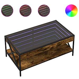 Konferenční stolek s Infinity LED kouřový dub 90 x 50 x 38 cm - obrázek 2