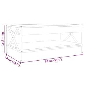 Konferenční stolek s Infinity LED kouřový dub 90 x 50 x 38 cm - obrázek 13