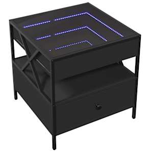 Konferenční stolek s Infinity LED černý 50 x 50 x 51 cm - obrázek 3