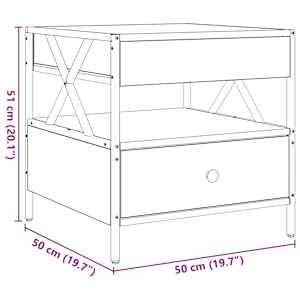 Konferenční stolek s Infinity LED dub sonoma 50 x 50 x 51 cm - obrázek 14