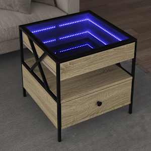 Konferenční stolek s Infinity LED dub sonoma 50 x 50 x 51 cm - obrázek 1