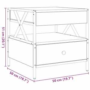 Konferenční stolek s Infinity LED kouřový dub 50 x 50 x 51 cm - obrázek 14