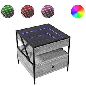 Konferenční stolek s Infinity LED šedý sonoma 50 x 50 x 51 cm - obrázek 2