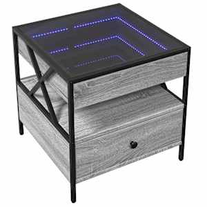 Konferenční stolek s Infinity LED šedý sonoma 50 x 50 x 51 cm - obrázek 3