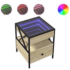 Konferenční stolek s Infinity LED dub sonoma 40 x 40 x 51 cm - obrázek 2