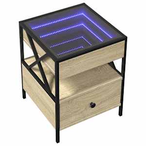 Konferenční stolek s Infinity LED dub sonoma 40 x 40 x 51 cm - obrázek 3