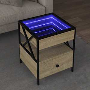 Konferenční stolek s Infinity LED dub sonoma 40 x 40 x 51 cm - obrázek 1