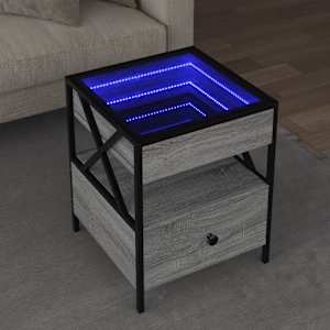 Konferenční stolek s Infinity LED šedý sonoma 40 x 40 x 51 cm - obrázek 1