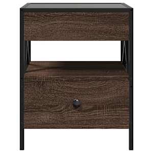 Noční stolek s Infinity LED hnědý dub 40 x 40 x 51 cm - obrázek 6