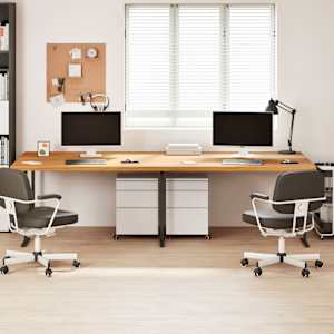 vidaXL Dessus de bureau marron clair bois ch&ecirc;ne massif rectangulaire