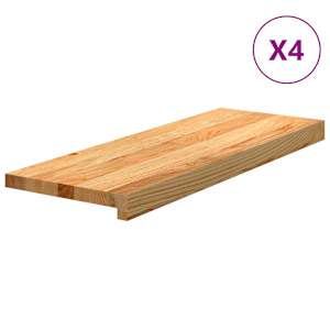 vidaXL trepiastmed 4 tk, helepruun, 70x25x2 cm, tammepuit