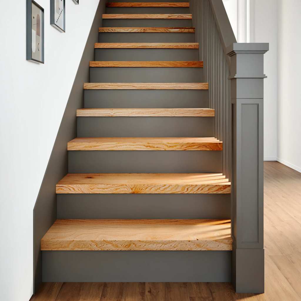 Marches d'escalier 4 pcs marron clair 70x30x2 collection cm chêne massif vidaXL