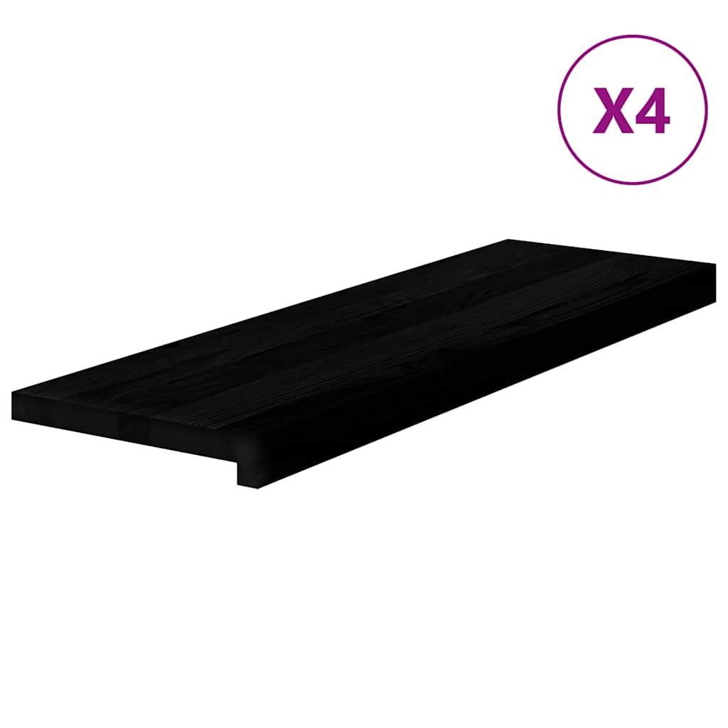 vidaXL Nášlapy na schody 4 ks světle hnědé 80x30x2 cm masivní dub