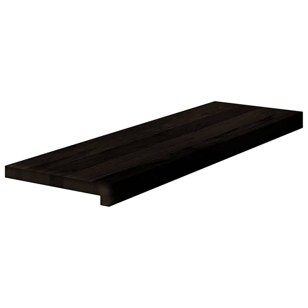 vidaXL Traptreden 12 st 80x30x2 cm massief eikenhout donkerbruin afbeelding