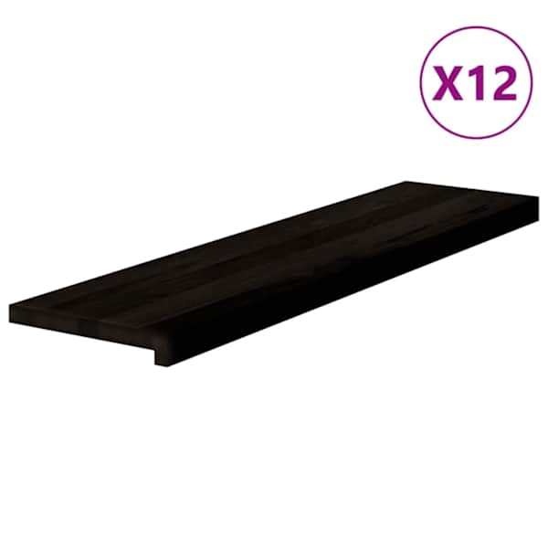 vidaXL trepiastmed 12 tk, pruunmust, 100x30x2 cm, tammepuit