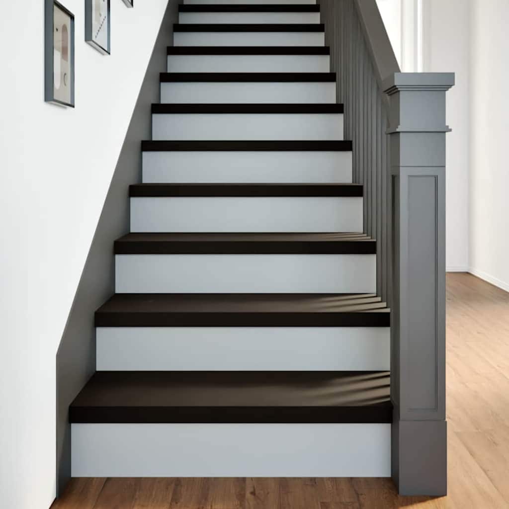 vidaXL Treppenstufen 16 Stk. Dunkelbraun 80x25x2 cm Massivholz Eiche