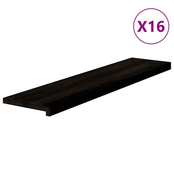 vidaXL trepiastmed 16 tk, pruunmust, 110x25x2 cm, tammepuit