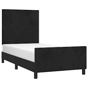 vidaXL Bed Frame without Mattress Black 107x203 cm King Single Size Velvet