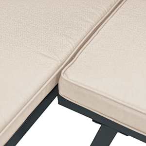 Vrtne klopi z blazinami 5 kosov črno prašno lakirano jeklo - slika 6