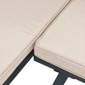 Vrtne klopi z blazinami 4 kosi črno prašno lakirano jeklo - slika 8