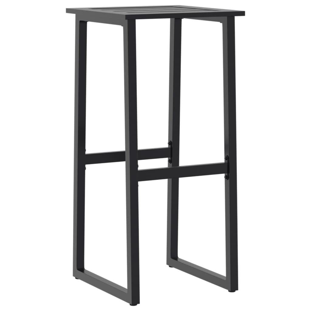 imagem de vidaXL Conjunto de bar para jardim 5 pcs aço revestido a pó preto5