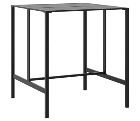 vidaXL Set bar de grădină 7 piese, negru, oțel vopsit electrostatic