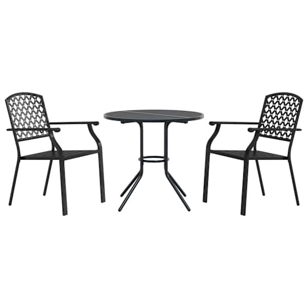 vidaXL virnastatav 3-osaline m&ouml;&ouml;blikomplekt, antratsiithall, teras
