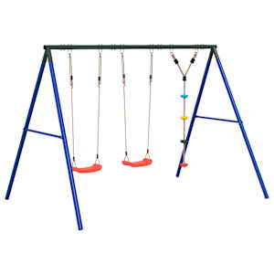 vidaXL &otilde;ue kiigekomplekt koos kiikede ja astmetega ronimisk&ouml;iega