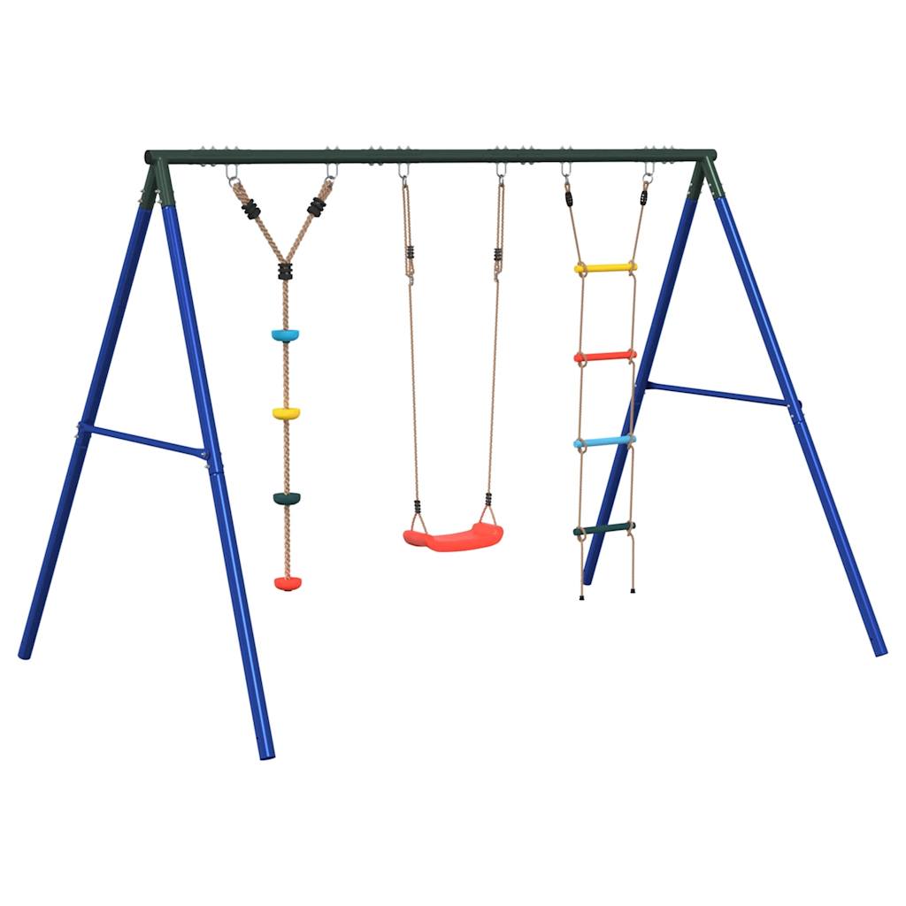 VidaXL Zahradní houpací set s houpačkou, žebříkem a lanem s disky