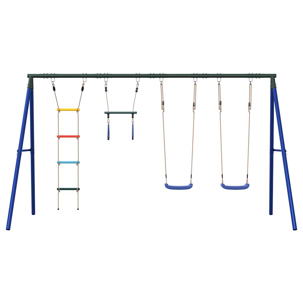 vidaXL Schommelset met schommels, trapeze en ladder afbeelding