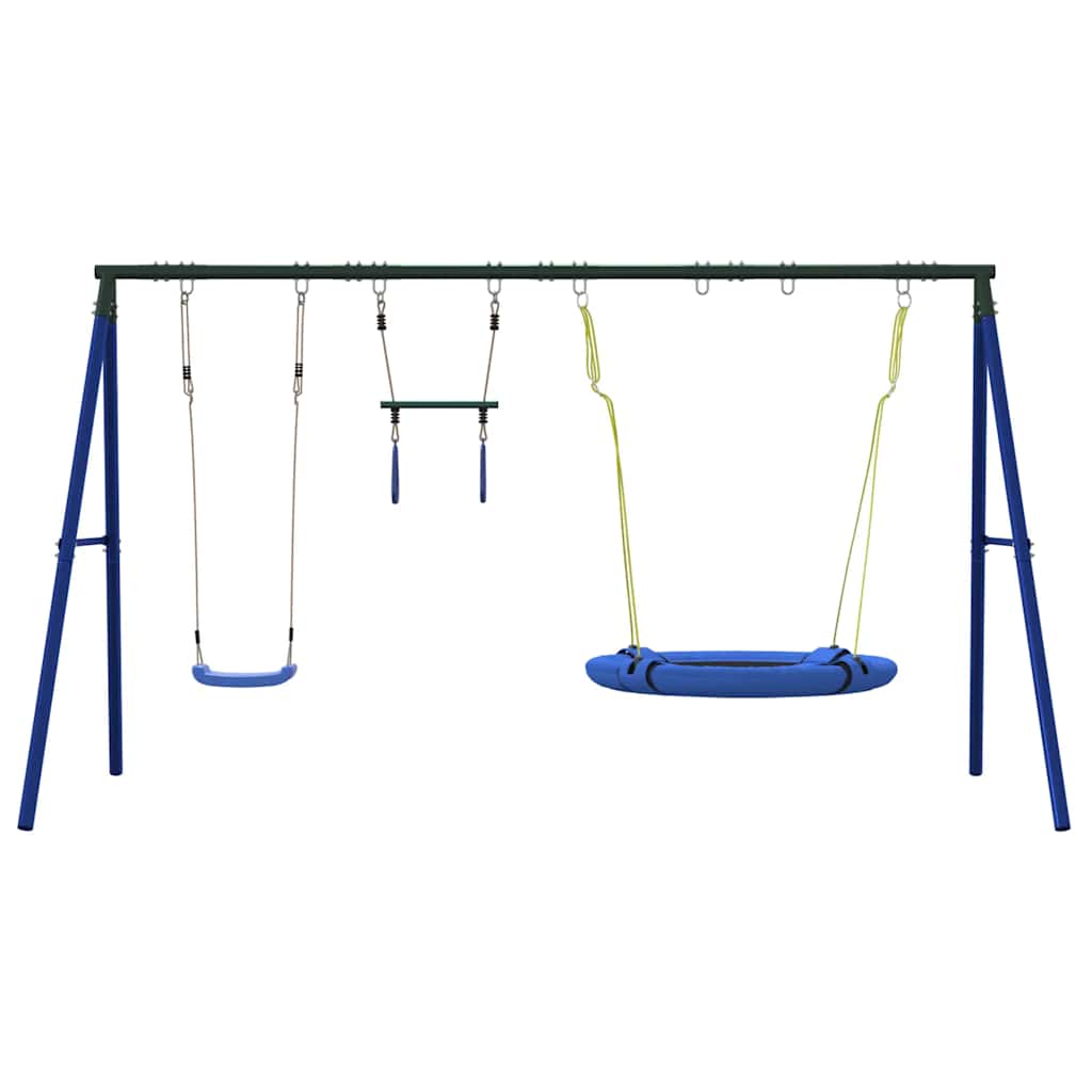 vidaXL Schommelset met schommel, trapeze en schotelschommel afbeelding