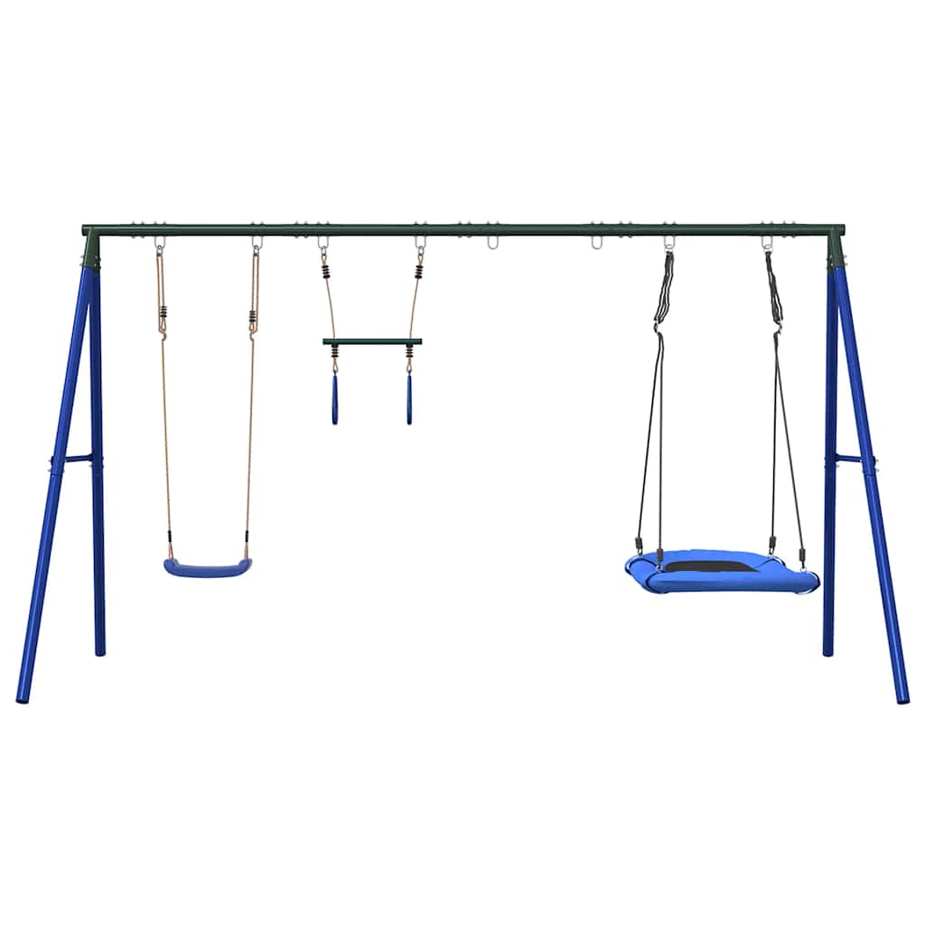 vidaXL Schommelset met schommel, trapeze en nestschommel afbeelding