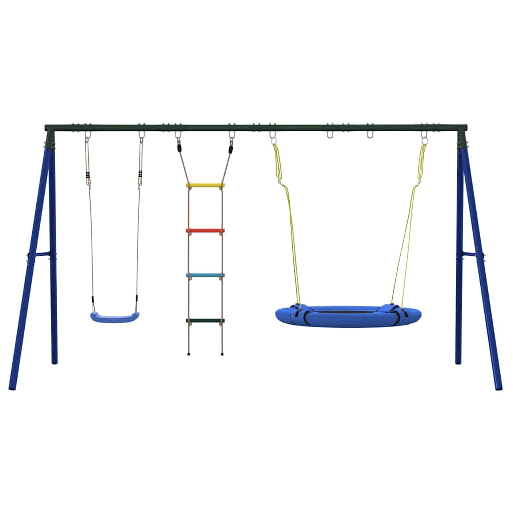 vidaXL Schommelset met schommel, ladder en schotelschommel afbeelding