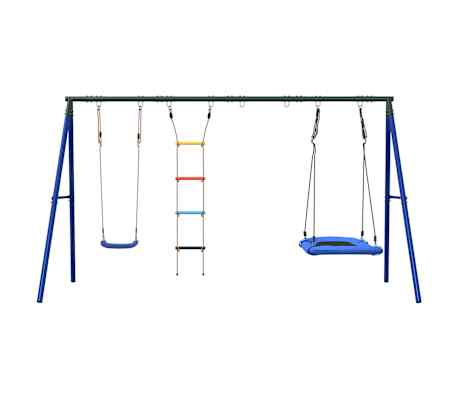 vidaXL Jeu d'ext&eacute;rieur de balan&ccedil;oire &eacute;chelle et balan&ccedil;oire nid