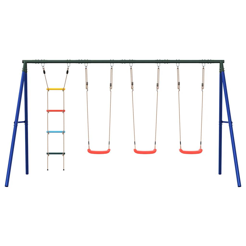 vidaXL Schommelset met schommels en ladder afbeelding
