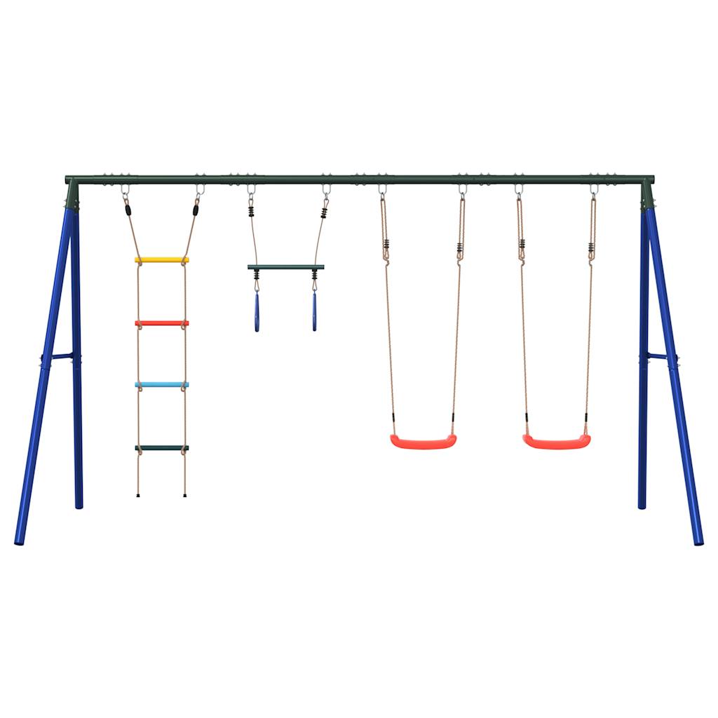 vidaXL Schommelset met schommels, trapeze en ladder afbeelding