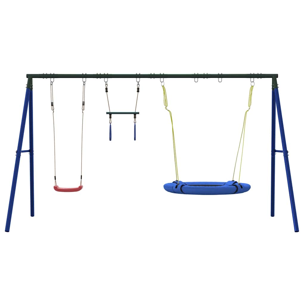 vidaXL Schommelset met schommel, trapeze en nestschommel afbeelding