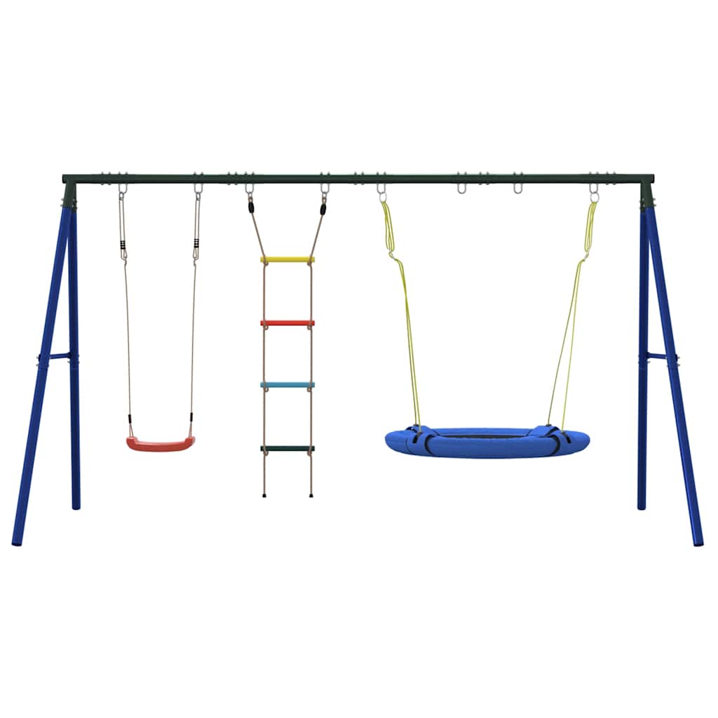 vidaXL Schommelset met schommel, ladder en schotelschommel afbeelding