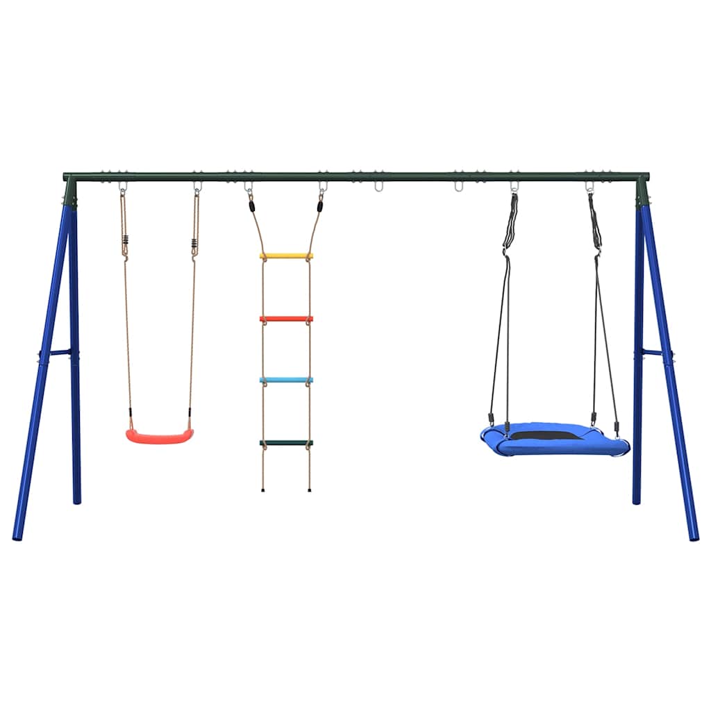 vidaXL Schommelset met schommel, ladder en nestschommel afbeelding