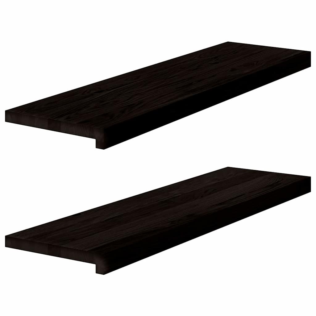 vidaXL Nášlapy na schody 2 ks světle hnědé 90x30x2 cm masivní dub