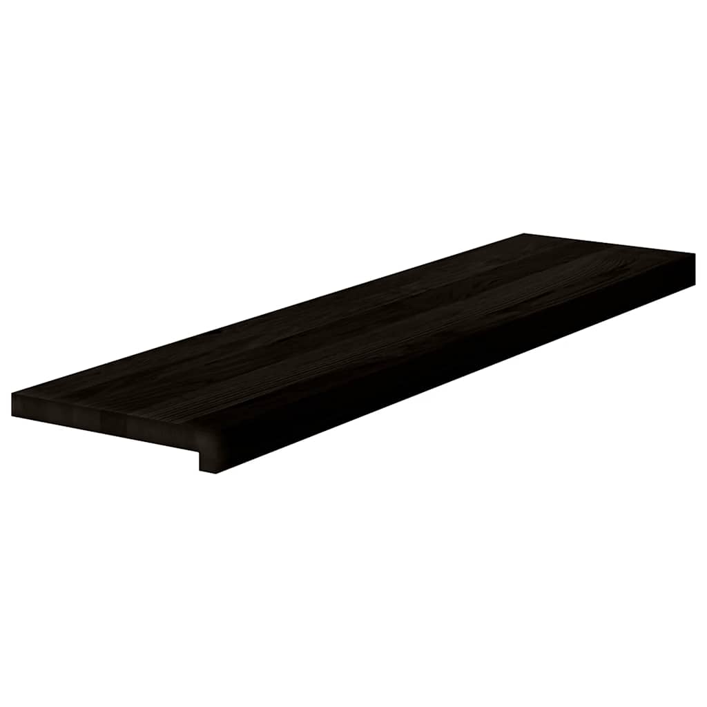 vidaXL Traptreden 2 st 100x30x2 cm massief eikenhout donkerbruin afbeelding