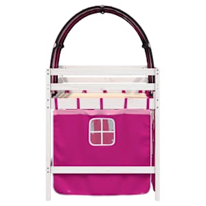 Otroški pograd s tunelom roza 90x190 cm trdna borovina - slika 5